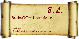 Budnár Lestár névjegykártya